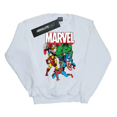 (XL, White) Marvel Mens Hero Group Sweatshirt