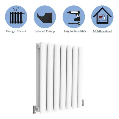 (Double, 600*413mm) White Single/Double Oval Column Radiator