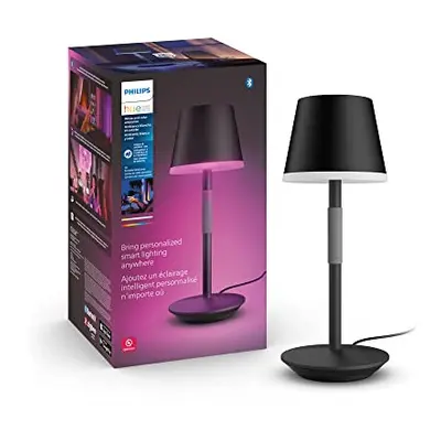 Philips Hue Go Smart Portable Table Lamp [Downlight - Black] White & Colour Ambiance LED with Bl