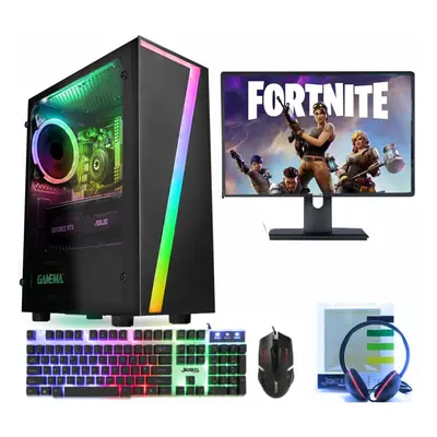 Fast Gaming PC Computer Bundle Core i5 8GB 240GB SSD W10 Nvidia GT1030