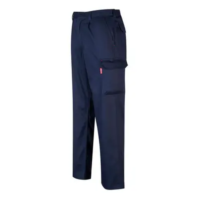 (S R, Navy) Portwest Mens Bizweld Flame Resistant Cargo Trousers