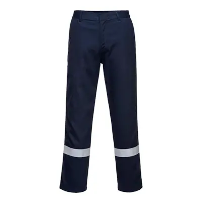 (XL R, Navy) Portwest Mens Iona Bizweld Fire Resistant Work Trousers