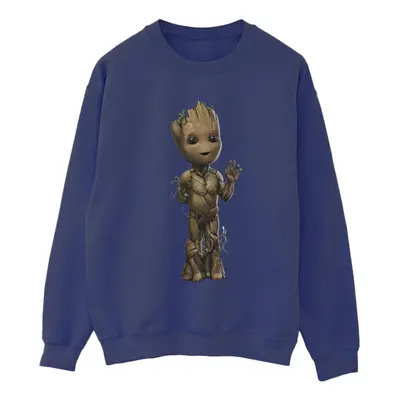 (M, Navy Blue) Marvel Womens/Ladies I Am Groot Wave Pose Sweatshirt