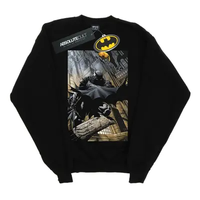 (S, Black) DC Comics Mens Batman Night Gotham City Sweatshirt