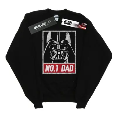 (XXL, Black) Star Wars Mens Number One Dad Sweatshirt