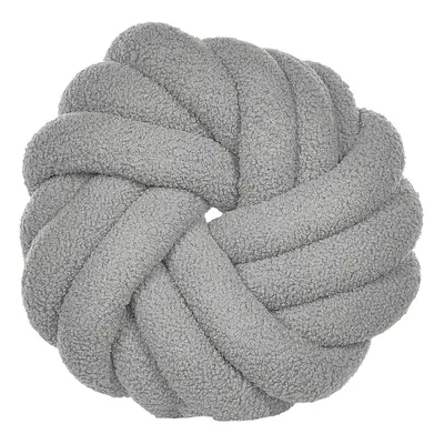 Boucle Knot Cushion x cm Grey AKOLA