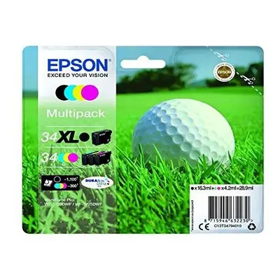 Epson-34xl Mpack Ink (xl Bk&std Cmy)