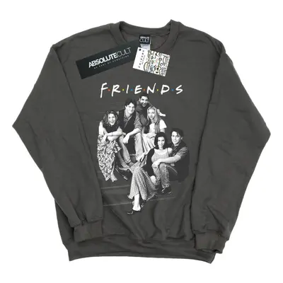 (S, Charcoal) Friends Womens/Ladies Group Stairs Sweatshirt