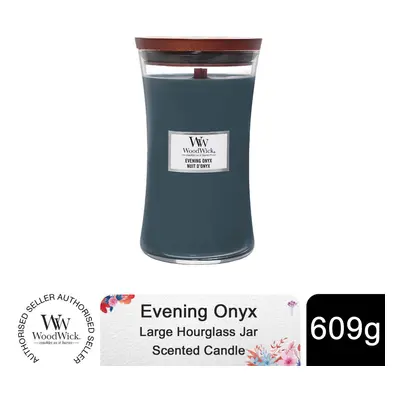 Woodwick Large Hourglass Jar Scented Candle - Evening Onyx, 609g