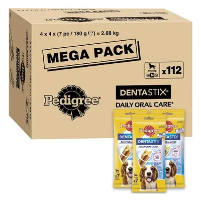 Pedigree Dentastix Daily Dental Chews Variety (10-25 Kg) Sticks for Medium Dogs