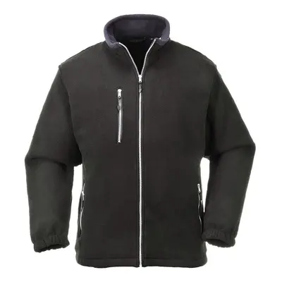 (XS, Black) Portwest Mens City Fleece Jacket