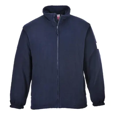 (S, Navy) Portwest Mens Flame Resistant Fleece Jacket