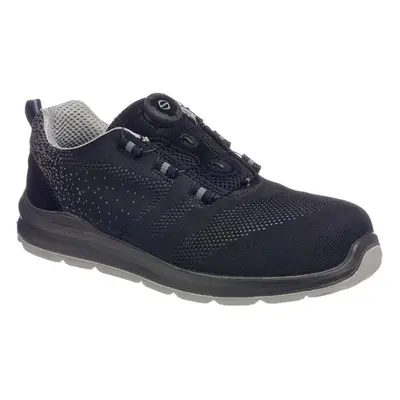 (13 UK, Black/Grey) Portwest Mens Knitted Wire Lace Safety Trainers