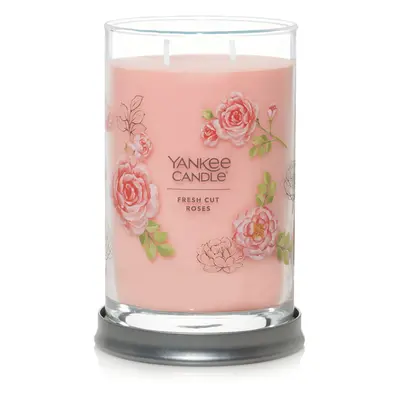 Yankee Candle Fresh Cut Roses Scented Signature 20oz Large Tumbler 2Wick Candle Over Hours of Bu