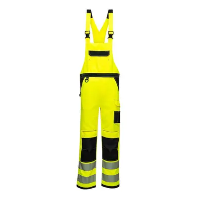 (XXL, Yellow/Black) Portwest Mens PW3 Hi-Vis Bib And Brace Overall