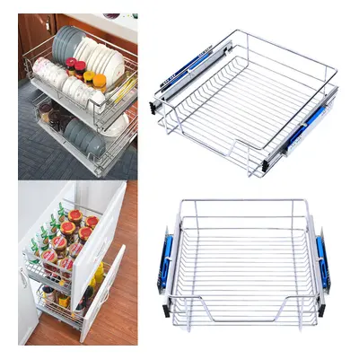 (600mm, 2pcs) Kitchen Pull Out Wire Baskets Base Storage Unit