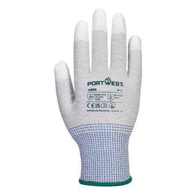 (7, Grey/White/Blue) Portwest Unisex Adult A698 - MR13 ESD Safety Gloves (Pack of 12)