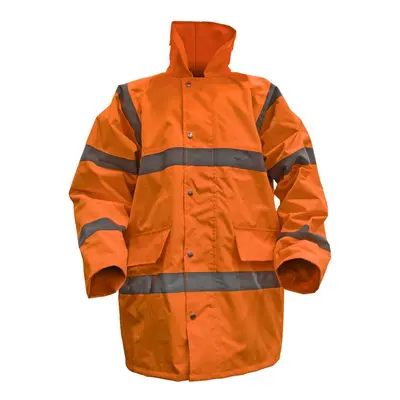 Sealey Worksafe® Hi-Vis Orange Jacket with Quilted Lining - Large 806LO