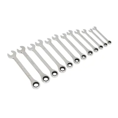 Sealey Siegen Ratchet Combination Spanner Set 12pc S0634