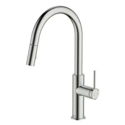 McAlpine Ness Side Lever Pull Out Kitchen Mixer Tap - Nickel