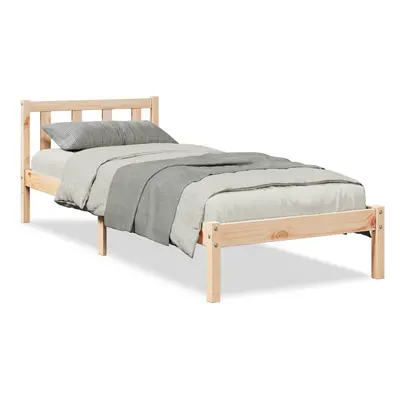 (natural, x cm) vidaXL Bed Frame Home Bedstead Bed Base Mattress Foundation Solid Pinewood