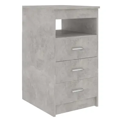 vidaXL Drawer Cabinet Concrete Grey Engineered Wood Side Chest Nightstand