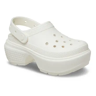 (White, (Adults')) Crocs Stomp Clog Thermoplastic Chalk Clogs