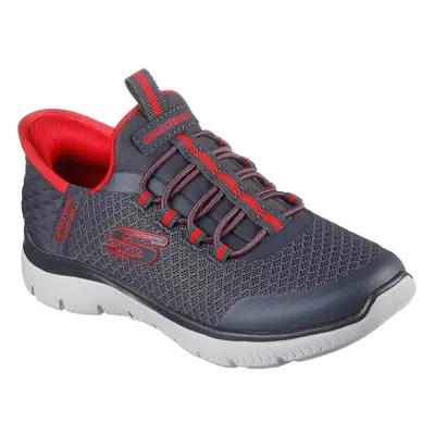 (4 UK, Charcoal/Red) Skechers Boys Summit High Range Trainers