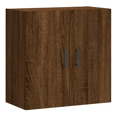 (brown oak) vidaXL Wall Cabinet Storage Cabinet Display Cabinet White Engineered Wood