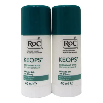 Roc Keops Deodorant Stick Soft Sweating 2x40ml