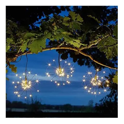 Triple Starburst String LED Lights Solar Power Hanging Garden Outdoor