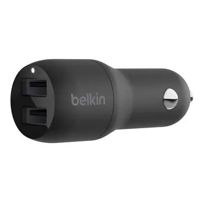 Belkin Dual USB Car Charger 24W (Boost Charge Dual Port Car Charger, 2-Port USB Car Charger) iPh