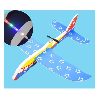 () Electric EPP Hand Throwing Foam Aircraft Rotary Airplane Model Plane Toy with LED Light