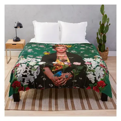 Fleece Throw Blanket Wings to Fly Frida Kahlo for Sofa Couch Kids x Inches