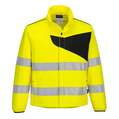 (3XL, Yellow/Black) Portwest Mens PW2 Softshell High-Vis Jacket