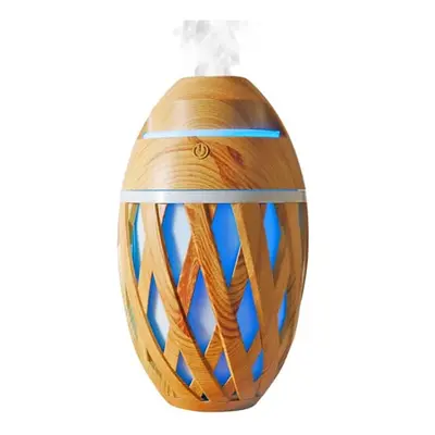 Woven Basket Ultrasonic Diffuser - Electronic Oil Diffuser And Humidifier With Colour Changing L