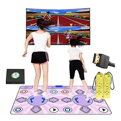 Double Dance Mat for TV with HDMI, Self-update Non-slip Wireless Double Dance Pad with English M