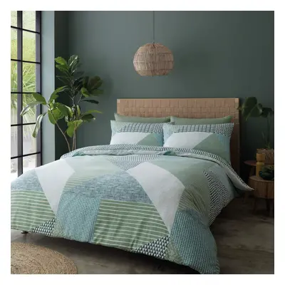 Larsson Geo Duvet Cover Green Double