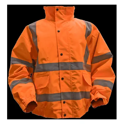 Hi-Vis Orange Jacket with Quilted Lining & Elasticated Waist - Large