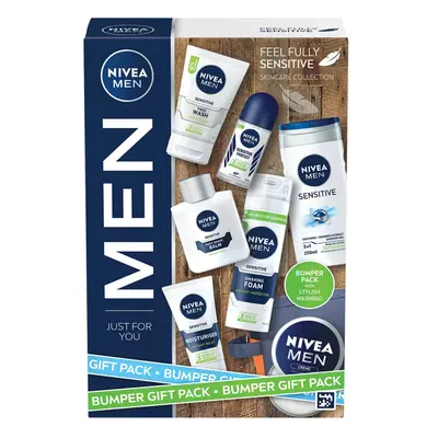 MEN Feel Fully Sensitive Skincare Collection Bumper Gift Pack, with Shower Gel, Anti-Perspirant,