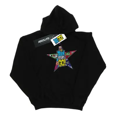 (9-11 Years, Black) DC Comics Girls Teen Titans Go Star Logo Hoodie