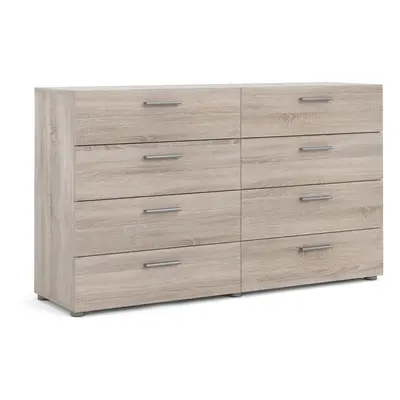 Pepe Wide Chest of Drawers (4+4) in Truffle Oak