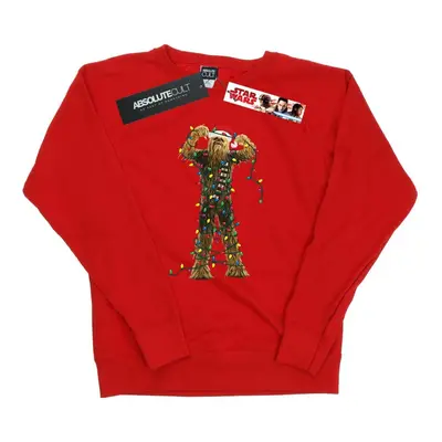 (XXL, Red) Star Wars Womens/Ladies Chewbacca Christmas Lights Sweatshirt