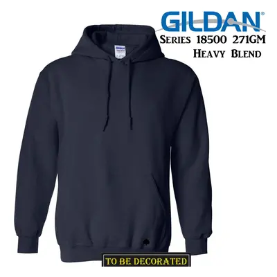 (5XL) Gildan Navy Blue Hoodie Heavy Blend Basic Hooded Sweat Sweater Mens - 5XL