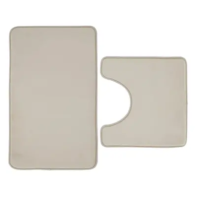 Antibacterial Memory Foam Bath & Ped Mat Natural