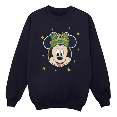 (XXL, Navy Blue) Disney Womens/Ladies Minnie Mouse Happy Christmas Sweatshirt