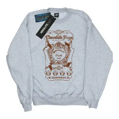 (L, Sports Grey) Harry Potter Mens Chocolate Frogs Mono Label Sweatshirt