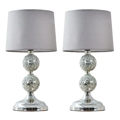 Harmony Pair of Grey Table Lamp