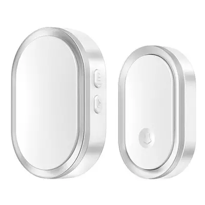 (Silver, US Plug) Long Distance Doorbell Home Intelligent Wireless Waterproof US EU UK AU Plug R