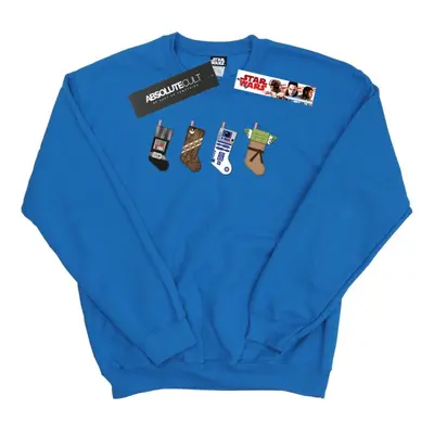 (S, Royal Blue) Star Wars Mens Christmas Stockings Sweatshirt